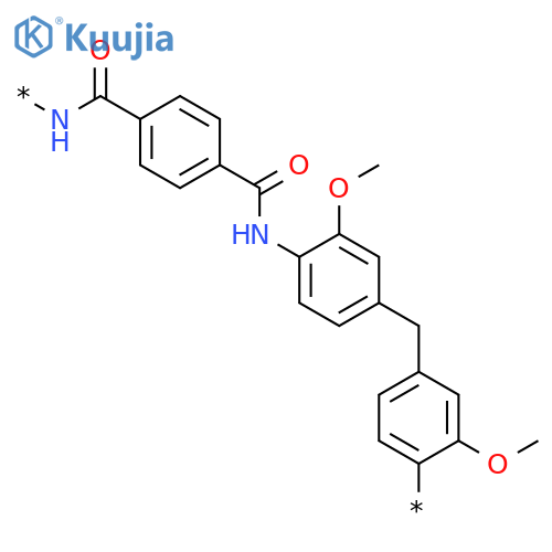 POLY[IMINOCARBONYL-1,4-PHENYLENECARBONYLIMINO(2-METHOXY-1,4-PHENYLENE)METHYLENE(3-METHOXY-1,4-PHENYLENE)] structure