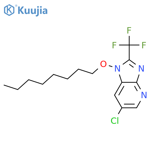 1H-Imidazo[4,5-b]pyridine, 6-chloro-1-(octyloxy)-2-(trifluoromethyl)- structure