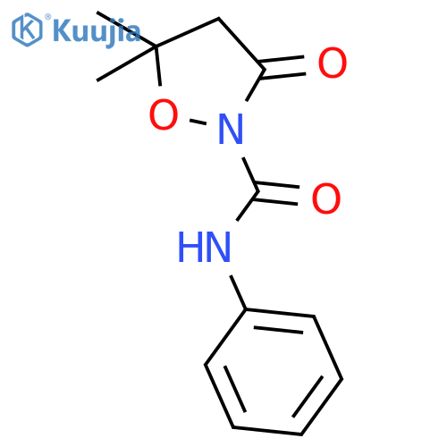 2-Isoxazolidinecarboxamide, 5,5-dimethyl-3-oxo-N-phenyl- structure