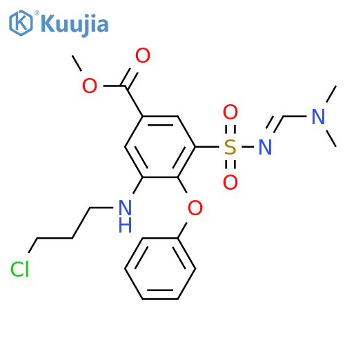 Benzoic acid, 3-[(3-chloropropyl)amino]-5-[[[(dimethylamino)methylene]amino]sulfonyl]-4-phenoxy-, methyl ester structure