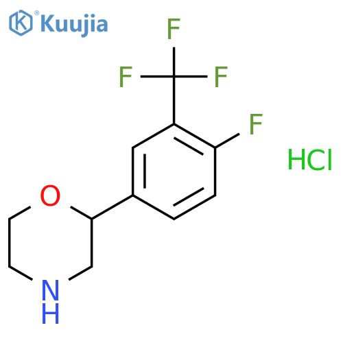 Morpholine, 2-[4-fluoro-3-(trifluoromethyl)phenyl]-, hydrochloride structure