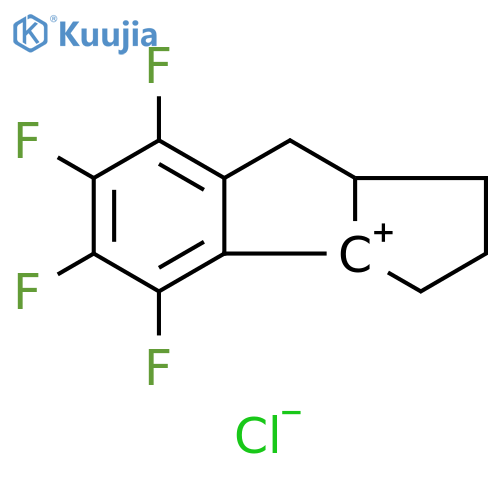 Cyclopent[a]inden-3a-ylium,4,5,6,7-tetrafluoro-1,2,3,3a,8,8a-hexahydro-, chloride structure