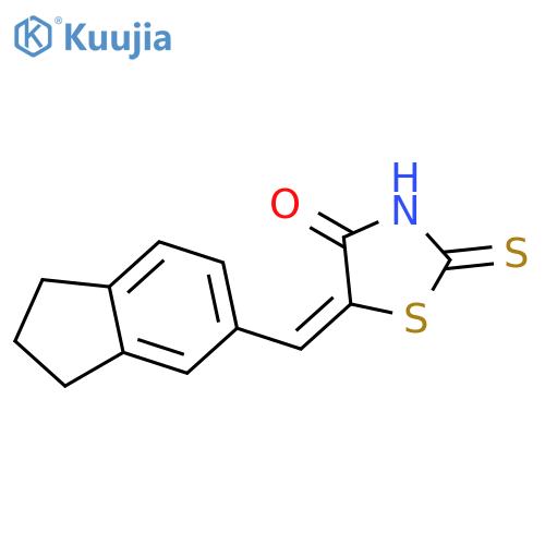 4-Thiazolidinone, 5-[(2,3-dihydro-1H-inden-5-yl)methylene]-2-thioxo- structure