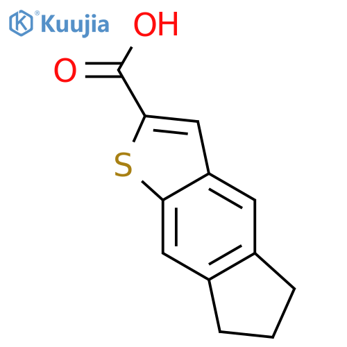 5H-Indeno[5,6-b]thiophene-2-carboxylic acid, 6,7-dihydro- structure