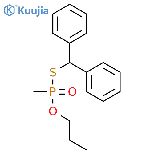 Phosphonothioic acid, methyl-, S-(diphenylmethyl) O-propyl ester structure