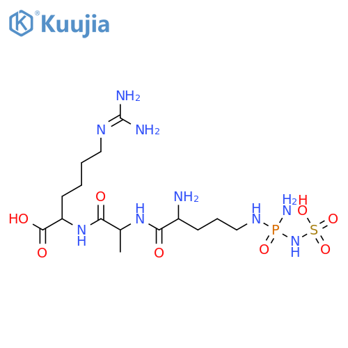 N~5~-[amino(sulfoamino)phosphoryl]-D-ornithyl-D-alanyl-N~6~-(diaminomethylidene)-D-lysine structure