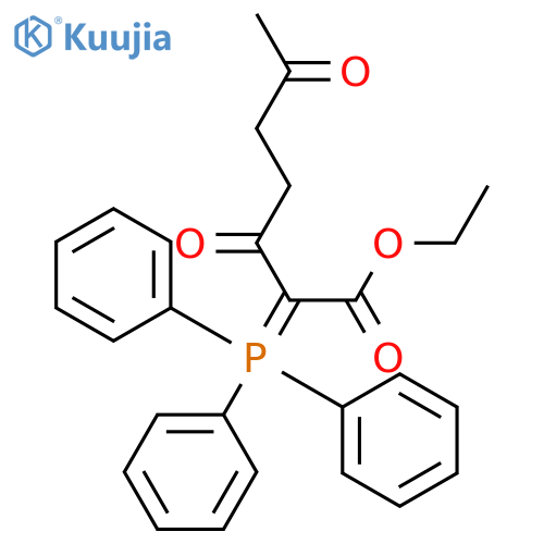 Heptanoic acid, 3,6-dioxo-2-(triphenylphosphoranylidene)-, ethyl ester structure