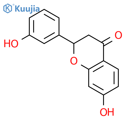 4H-1-Benzopyran-4-one, 2,3-dihydro-7-hydroxy-2-(3-hydroxyphenyl)- structure