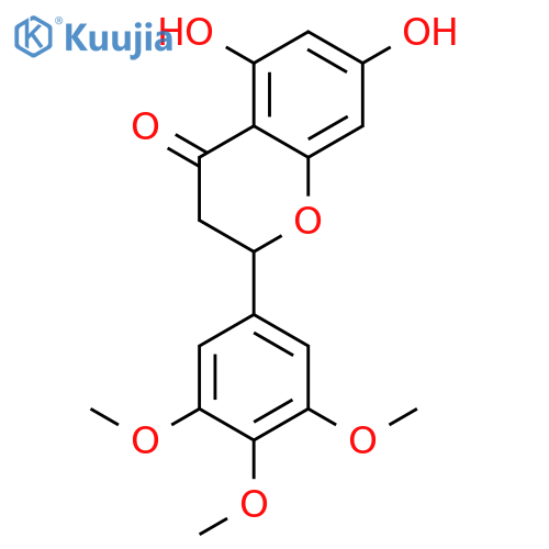 5,7-dihydroxy-3',4',5'-trimethoxyflavanone structure