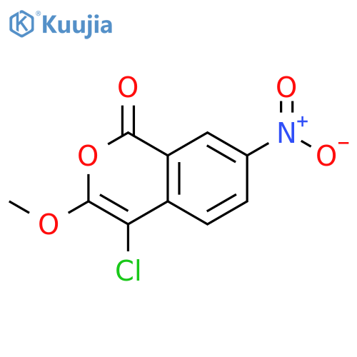 1H-2-Benzopyran-1-one, 4-chloro-3-methoxy-7-nitro- structure