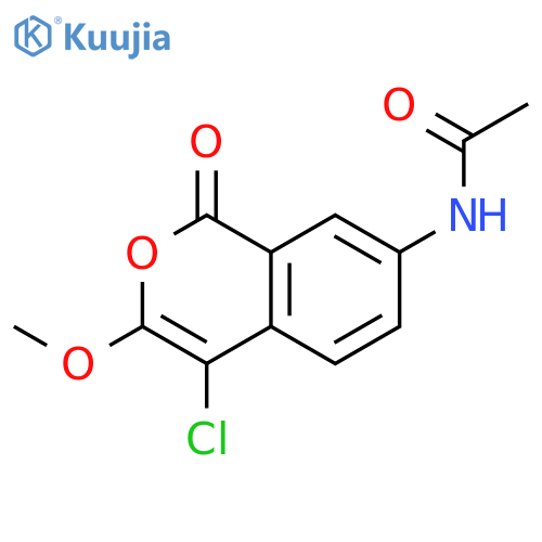 Acetamide, N-(4-chloro-3-methoxy-1-oxo-1H-2-benzopyran-7-yl)- structure