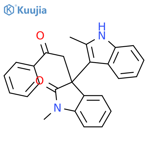 [3,3'-BI-1H-INDOL]-2(3H)-ONE, 1,2'-DIMETHYL-3-(2-OXO-2-PHENYLETHYL)- structure