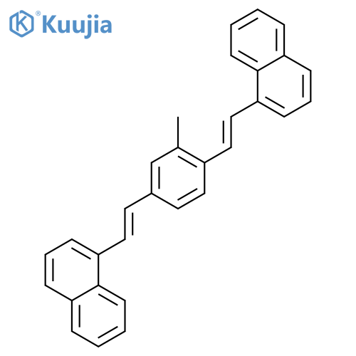 Naphthalene, 1,1'-[(2-methyl-1,4-phenylene)di-2,1-ethenediyl]bis- structure