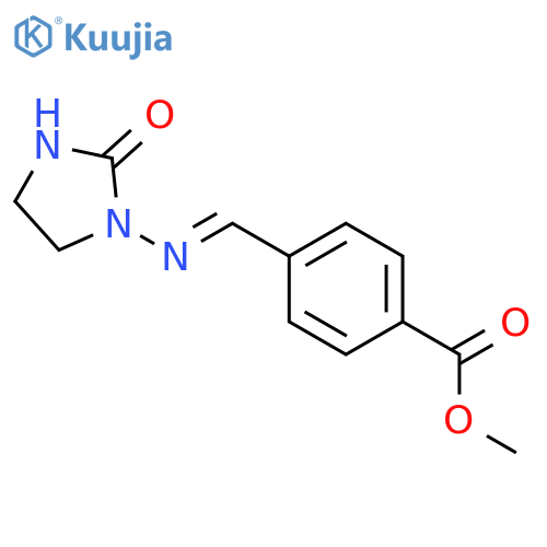 Benzoic acid, 4-[[(2-oxo-1-imidazolidinyl)imino]methyl]-, methyl ester structure