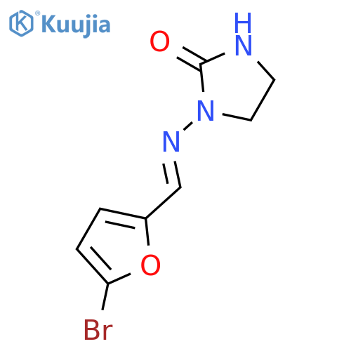 2-Imidazolidinone, 1-[[(5-bromo-2-furanyl)methylene]amino]- structure