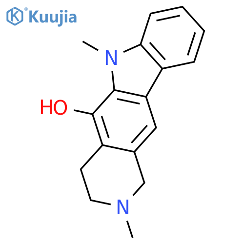 1H-Pyrido[4,3-b]carbazol-5-ol, 2,3,4,6-tetrahydro-2,6-dimethyl- structure