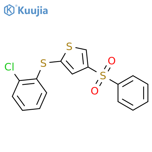 Thiophene, 2-[(2-chlorophenyl)thio]-4-(phenylsulfonyl)- structure