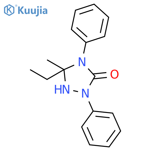 1,2,4-Triazolidin-3-one, 5-ethyl-5-methyl-2,4-diphenyl- structure