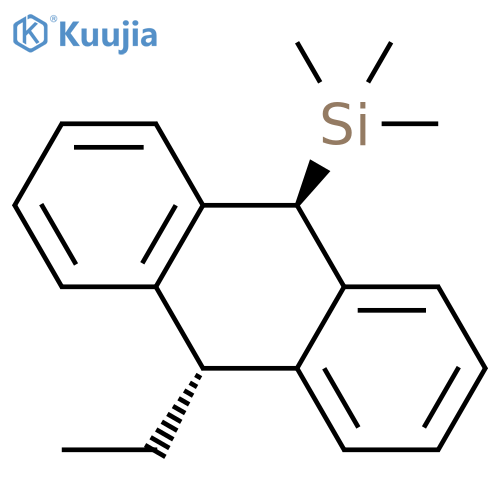 Silane, (10-ethyl-9,10-dihydro-9-anthracenyl)trimethyl-, trans- structure