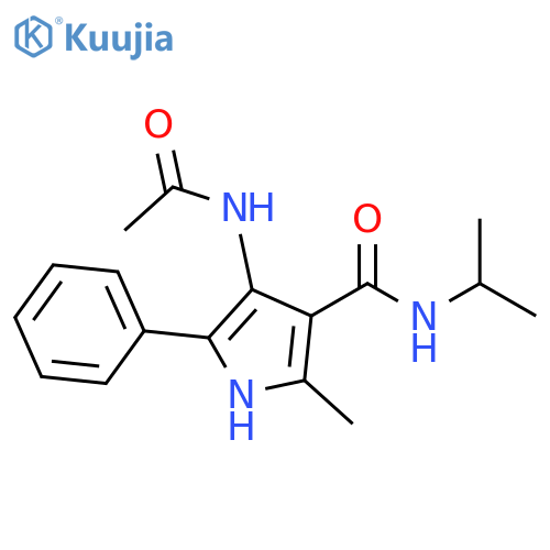 1H-Pyrrole-3-carboxamide,4-(acetylamino)-2-methyl-N-(1-methylethyl)-5-phenyl- structure