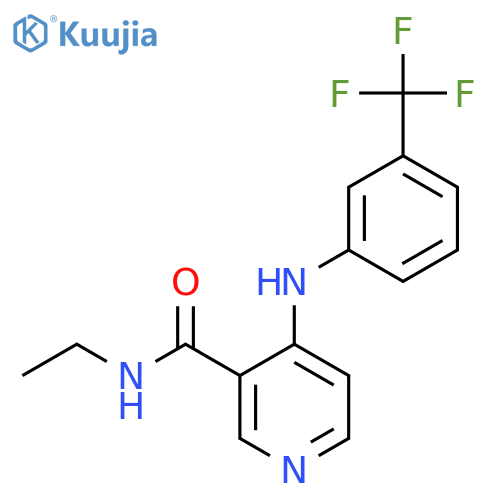 3-Pyridinecarboxamide, N-ethyl-4-[[3-(trifluoromethyl)phenyl]amino]- structure