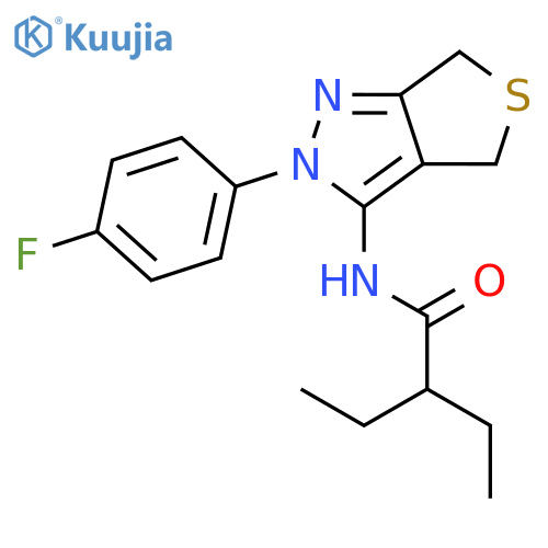 2-ethyl-N-[2-(4-fluorophenyl)-2,6-dihydro-4H-thieno[3,4-c]pyrazol-3-yl]butanamide structure