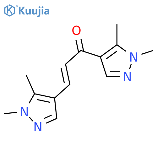 2-Propen-1-one, 1,3-bis(1,5-dimethyl-1H-pyrazol-4-yl)- structure