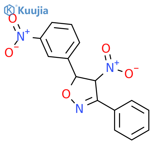 ISOXAZOLE, 4,5-DIHYDRO-4-NITRO-5-(3-NITROPHENYL)-3-PHENYL- structure