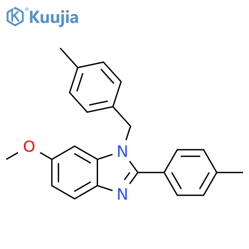 1H-Benzimidazole,6-methoxy-2-(4-methylphenyl)-1-[(4-methylphenyl)methyl]- structure