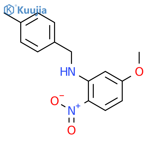 BENZENEMETHANAMINE, N-(5-METHOXY-2-NITROPHENYL)-4-METHYL- structure