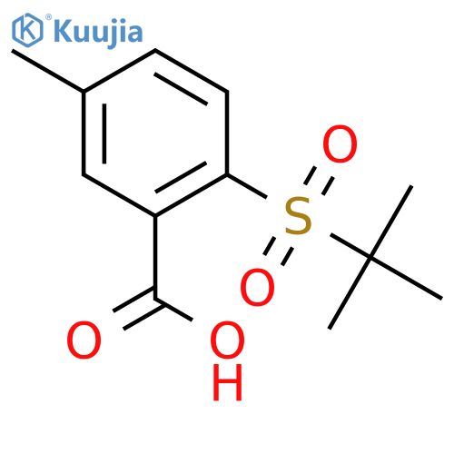 Benzoic acid, 2-[(1,1-dimethylethyl)sulfonyl]-5-methyl- structure