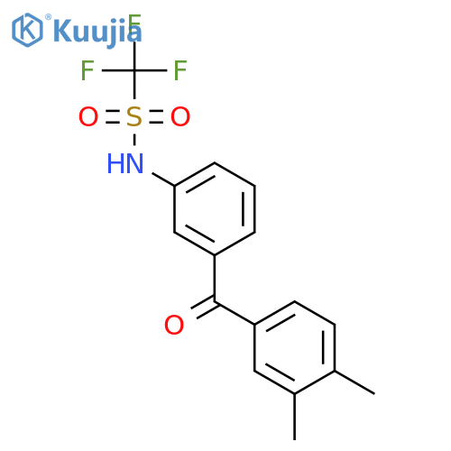 Methanesulfonamide, N-[3-(3,4-dimethylbenzoyl)phenyl]-1,1,1-trifluoro- structure
