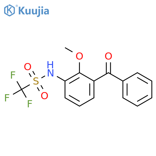 Methanesulfonamide, N-(3-benzoyl-2-methoxyphenyl)-1,1,1-trifluoro- structure