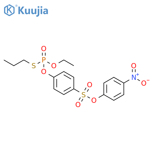 Benzenesulfonic acid, 4-[[ethoxy(propylthio)phosphinyl]oxy]-, 4-nitrophenyl ester structure