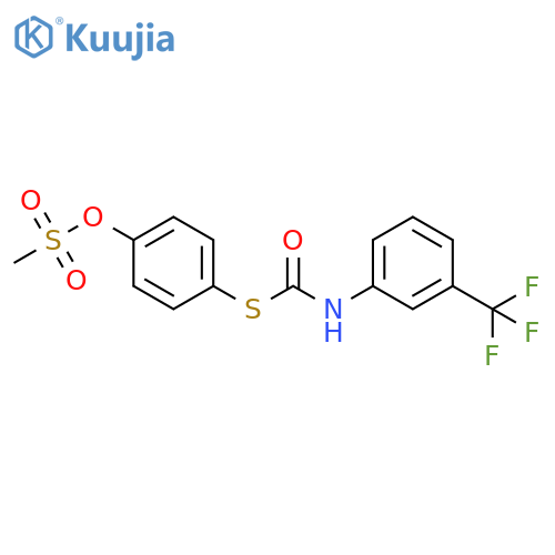 Carbamothioic acid, [3-(trifluoromethyl)phenyl]-, S-[4-[(methylsulfonyl)oxy]phenyl] ester (9CI) structure