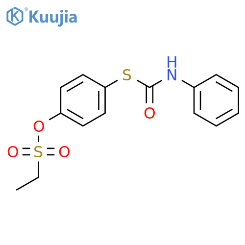 Ethanesulfonic acid, 4-[[(phenylamino)carbonyl]thio]phenyl ester structure