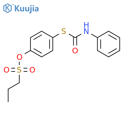 1-Propanesulfonic acid, 4-[[(phenylamino)carbonyl]thio]phenyl ester structure