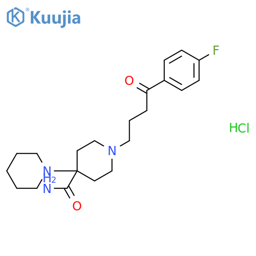 1'-[4-(4-fluorophenyl)-4-oxobutyl]-1,4'-bipiperidine-4'-carboxamide hydrochloride structure