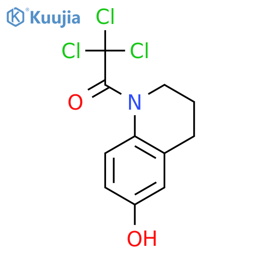 6-Quinolinol, 1,2,3,4-tetrahydro-1-(trichloroacetyl)- structure