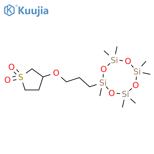 Cyclotetrasiloxane,heptamethyl[3-[(tetrahydro-1,1-dioxido-3-thienyl)oxy]propyl]- structure