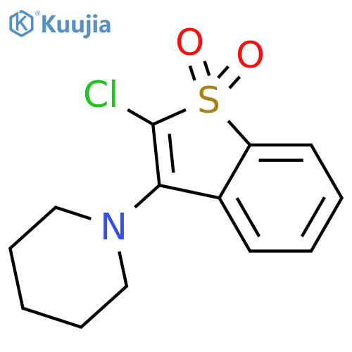 Piperidine, 1-(2-chloro-1,1-dioxidobenzo[b]thien-3-yl)- structure