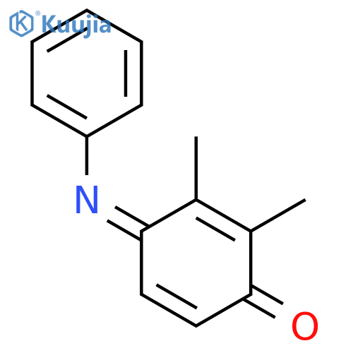 2,5-Cyclohexadien-1-one, 2,3-dimethyl-4-(phenylimino)- structure