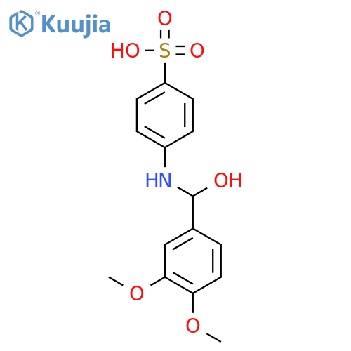Benzenesulfonic acid, 4-[[(3,4-dimethoxyphenyl)hydroxymethyl]amino]- structure