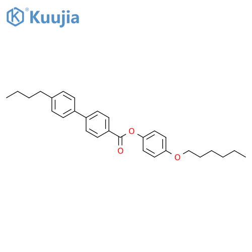 [1,1'-Biphenyl]-4-carboxylic acid, 4'-butyl-, 4-(hexyloxy)phenyl ester structure