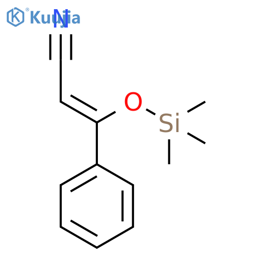 2-Propenenitrile, 3-phenyl-3-[(trimethylsilyl)oxy]-, (Z)- structure