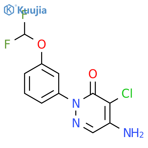 3(2H)-Pyridazinone, 5-amino-4-chloro-2-[3-(difluoromethoxy)phenyl]- structure