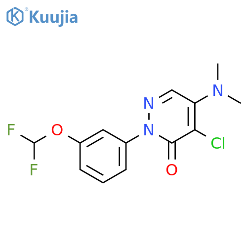 3(2H)-Pyridazinone,4-chloro-2-[3-(difluoromethoxy)phenyl]-5-(dimethylamino)- structure