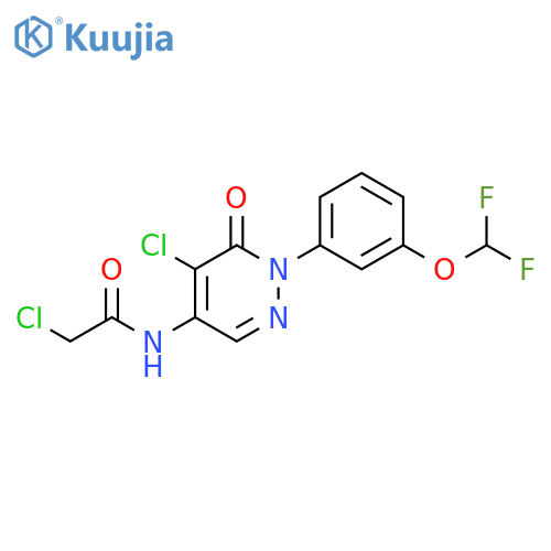Acetamide,2-chloro-N-[5-chloro-1-[3-(difluoromethoxy)phenyl]-1,6-dihydro-6-oxo-4-pyridazinyl]- structure