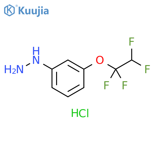 Hydrazine, [3-(1,1,2,2-tetrafluoroethoxy)phenyl]-, hydrochloride (1:1) structure