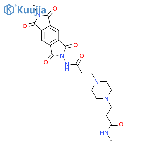 POLY[(5,7-DIHYDRO-1,3,5,7-TETRAOXOBENZO[1,2-C:4,5-C']DIPYRROLE-2,6(1H,3H)-DIYL)IMINO(1-OXO-1,3-PROPANEDIYL)-1,4-PIPERAZINEDIYL(3-OXO-1,3-PROPANEDIYL)IMINO] structure